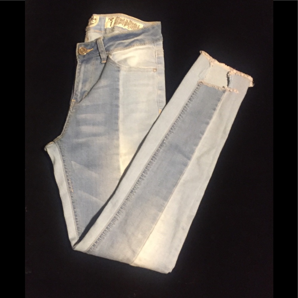 ”Indigo Rein” skinny ankle 2-tone blue jeans Sz.7